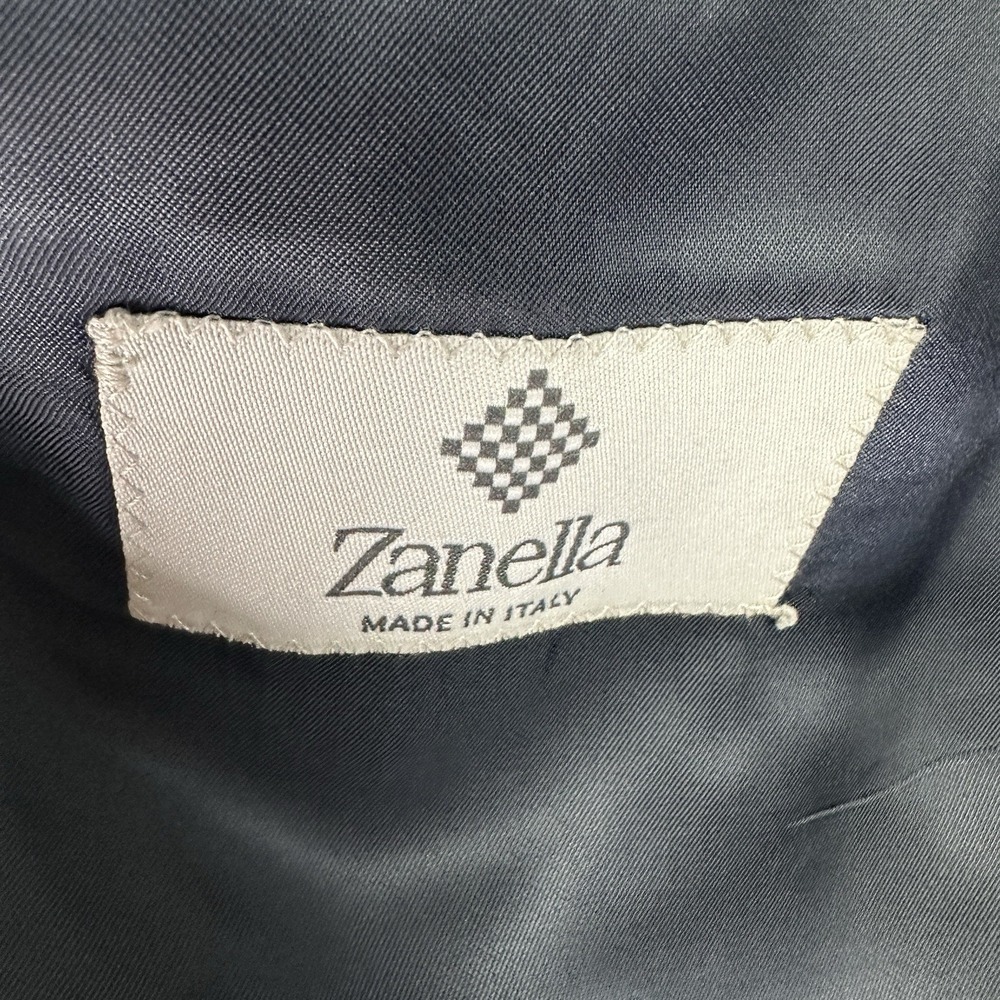 Zanella Navy Blazer Jacket Men's 40R Made in Italy Wool Sport Coat* - Picture 8 of 15